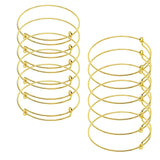 Max 12pcs 66mm adjustable Bangle Bracelet Blank Base for jewelry making  Golden