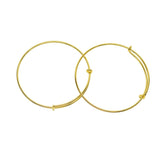 Max 12pcs 66mm adjustable Bangle Bracelet Blank Base for jewelry making  Golden