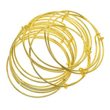 Max 12pcs 66mm adjustable Bangle Bracelet Blank Base for jewelry making  Golden