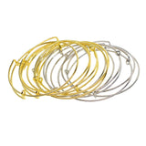 Max 12 Pack Blank Wire Adjustable Expandable Bangle Bracelet DIY Jewelry Making