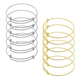 Max 12 Pack Blank Wire Adjustable Expandable Bangle Bracelet DIY Jewelry Making