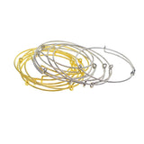 Max 12 Pack Blank Wire Adjustable Expandable Bangle Bracelet DIY Jewelry Making