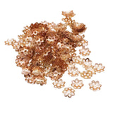 Max 300Pieces Iron Flower Beads Caps Beads Spacer for Jewelry Making 8mm Golden