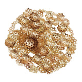 Max 300Pieces Iron Flower Beads Caps Beads Spacer for Jewelry Making 8mm Golden