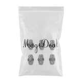 Maxbell 6 Pieces Tibetan Silver Hollowed Tube Spacer Beads for European Bracelet DIY