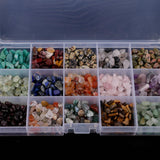 Maxbell 15 Colors Lots Mixed Gemstone Chips Beads For Jewelry Making Bracelet Crafts