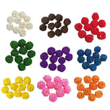 Max 10pcs 3cm Wicker Rattan Balls Xmas Wedding Party Decorative Crafts white