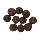 Max 10pcs 3cm Wicker Rattan Balls Xmas Wedding Party Decorative Crafts coffee