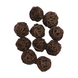 Max 10pcs 3cm Wicker Rattan Balls Xmas Wedding Party Decorative Crafts coffee