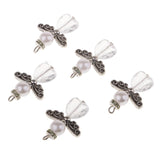 Maxbell 5 Pieces Dancing Pearl S Dangle Angel Wing Charms Pendant DIY Bracelet Jewelry Women Fashion Earring Dangles