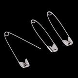 Maxbell 1 Box Metal Safety Pins Silver Tone Small 1.69 inch Sewing Accessory 40Pcs