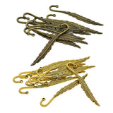 Max 10 Pieces Vintage Feather Bookmark Hooks Beading Book Marks Findings  Bronze