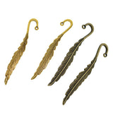 Max 10 Pieces Vintage Feather Bookmark Hooks Beading Book Marks Findings  Bronze