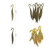 Max 10 Pieces Vintage Feather Bookmark Hooks Beading Book Marks Findings  Bronze