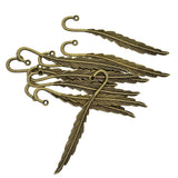 Max 10 Pieces Vintage Feather Bookmark Hooks Beading Book Marks Findings  Bronze