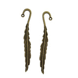 Max 10 Pieces Vintage Feather Bookmark Hooks Beading Book Marks Findings  Bronze