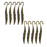 Max 10 Pieces Vintage Feather Bookmark Hooks Beading Book Marks Findings  Bronze
