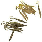 Max 10 Pieces Vintage Feather Bookmark Hooks Beading Book Marks Findings  Bronze