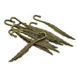 Max 10 Pieces Vintage Feather Bookmark Hooks Beading Book Marks Findings  Bronze