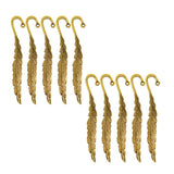 Max 10 Pieces Vintage Feather Bookmark Hooks Beading Book Marks Findings  Golden
