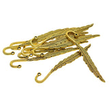 Max 10 Pieces Vintage Feather Bookmark Hooks Beading Book Marks Findings  Golden
