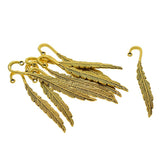 Max 10 Pieces Vintage Feather Bookmark Hooks Beading Book Marks Findings  Golden