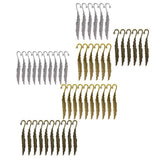 Max 30/18Pcs Beading Feather Bookmark With Loop Book Marker DIY Making 30 Pieces