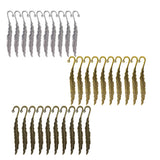 Max 30/18Pcs Beading Feather Bookmark With Loop Book Marker DIY Making 30 Pieces