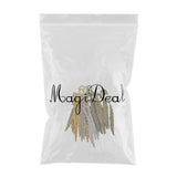 Max 30/18Pcs Beading Feather Bookmark With Loop Book Marker DIY Making 30 Pieces