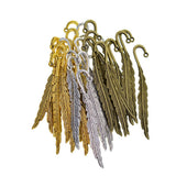 Max 30/18Pcs Beading Feather Bookmark With Loop Book Marker DIY Making 30 Pieces