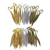 Max 30/18Pcs Beading Feather Bookmark With Loop Book Marker DIY Making 30 Pieces