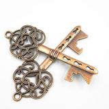 Max 5pcs Skeleton Key Bottle Openers Souvenir Gift Candy Box Tags Bronze