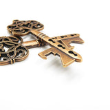 Max 5pcs Skeleton Key Bottle Openers Souvenir Gift Candy Box Tags Bronze
