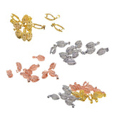 Maxbell 10 Pieces Brass Filigree Pendant Pinch Bails Connector Findings Gold