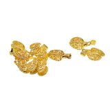 Maxbell 10 Pieces Brass Filigree Pendant Pinch Bails Connector Findings Gold