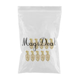 Maxbell 10 Pieces Brass Filigree Pendant Pinch Bails Connector Findings Gold