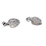 Maxbell 10 Pieces Brass Filigree Pendant Pinch Bails Connector Findings Silver