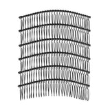 Maxbell 6Pieces Metal Hair Combs Clips Comb Slides 30 Teeth Hair Accessories Black