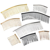 Maxbell 6Pieces Metal Hair Combs Clips Comb Slides 30 Teeth Hair Accessories Black