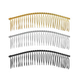 Maxbell 6Pieces Metal Hair Combs Clips Comb Slides 30 Teeth Hair Accessories Black