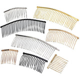 Maxbell 6Pieces Metal Hair Combs Clips Comb Slides 30 Teeth Hair Accessories Black