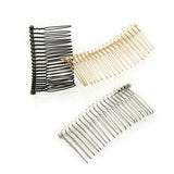 Maxbell 6Pieces Metal Hair Combs Clips Comb Slides 30 Teeth Hair Accessories Black