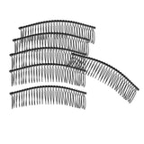 Maxbell 6Pieces Metal Hair Combs Clips Comb Slides 30 Teeth Hair Accessories Black
