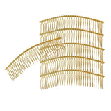 Maxbell 6Pieces Metal Hair Combs Clips Comb Slides 30 Teeth Hair Accessories Golden