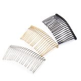 Maxbell 6Pieces Metal Hair Combs Clips Comb Slides 30 Teeth Hair Accessories Golden