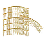 Maxbell 6Pieces Metal Hair Combs Clips Comb Slides 30 Teeth Hair Accessories Golden