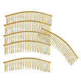 Maxbell 6Pieces Metal Hair Combs Clips Comb Slides 30 Teeth Hair Accessories Golden