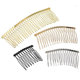Maxbell 6Pieces Metal Hair Combs Clips Comb Slides 30 Teeth Hair Accessories Golden