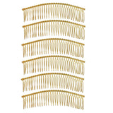Maxbell 6Pieces Metal Hair Combs Clips Comb Slides 30 Teeth Hair Accessories Golden