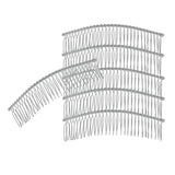 Maxbell 6Pieces Metal Hair Combs Clips Comb Slides 30 Teeth Hair Accessories White K